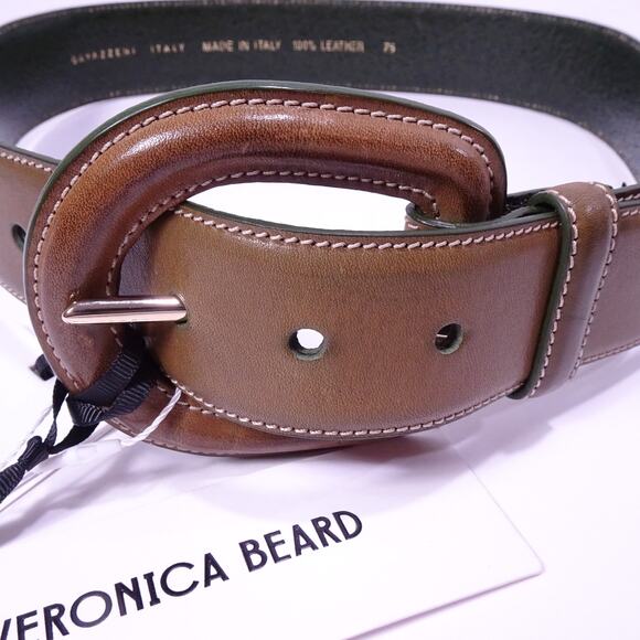 Veronica Beard x Gavazzini NEW Aloe Olive army green leather Belt XXS NWT 180 - Picture 11 of 13